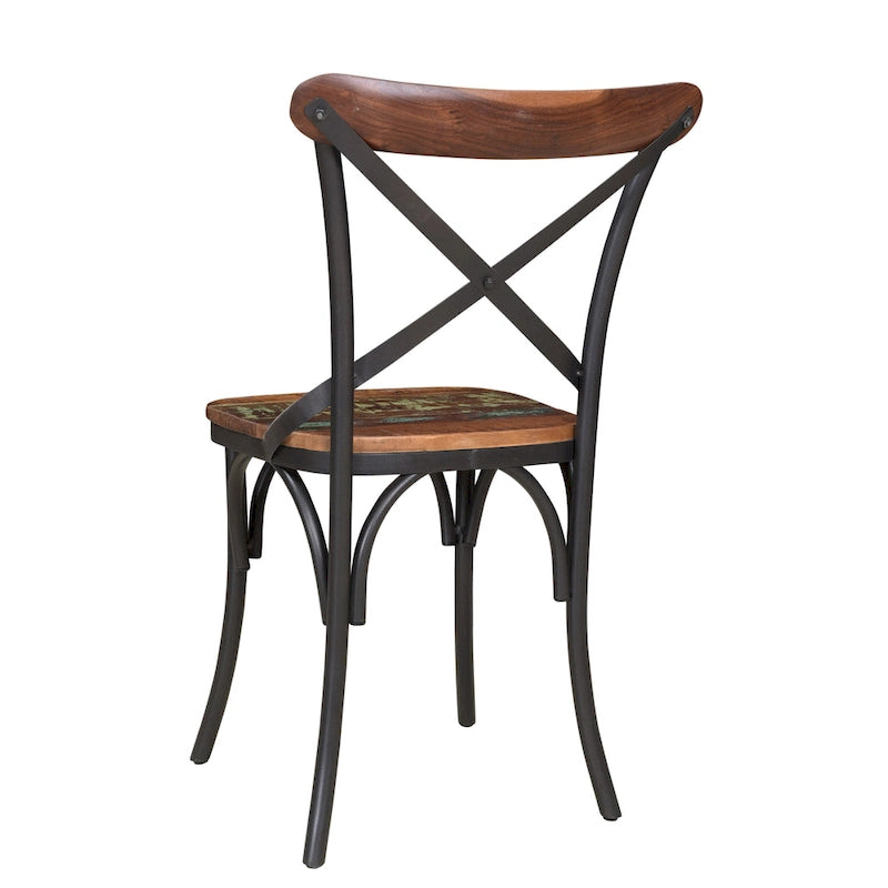 Chaises de salle à manger à dossier croisé (lot de 2)