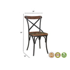 Chaises de salle à manger à dossier croisé (lot de 2)