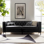 Canapé Calymne 84 Classic à accoudoirs carrés avec dossier capitonné par