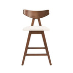 Tabourets de comptoir Stocker en tissu et hévéa (ensemble de 2) par Christopher Knight Home