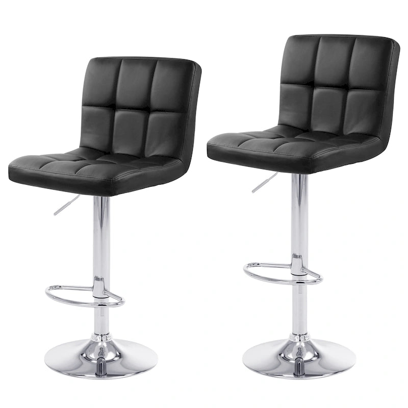Tabourets de bar réglables en similicuir ou velours, tabourets de hauteur comptoir/bar/pub, lot de 2