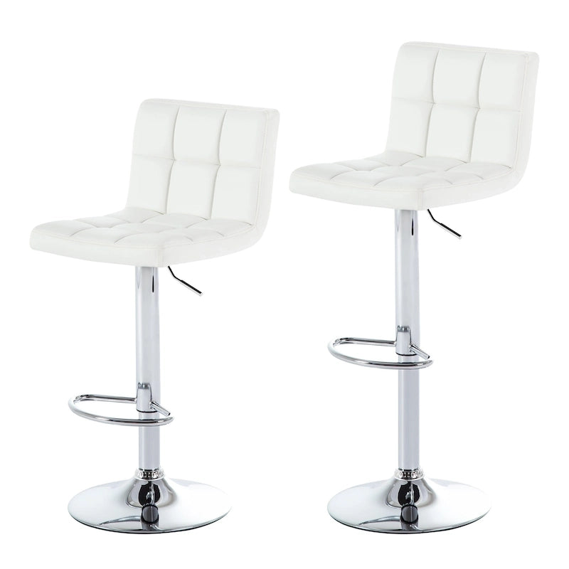 Tabourets de bar réglables en similicuir ou velours, tabourets de hauteur comptoir/bar/pub, lot de 2