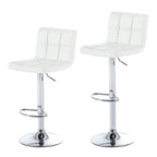 Tabourets de bar réglables en similicuir ou velours, tabourets de hauteur comptoir/bar/pub, lot de 2