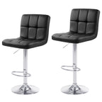 Tabourets de bar réglables en similicuir ou velours, tabourets de hauteur comptoir/bar/pub, lot de 2