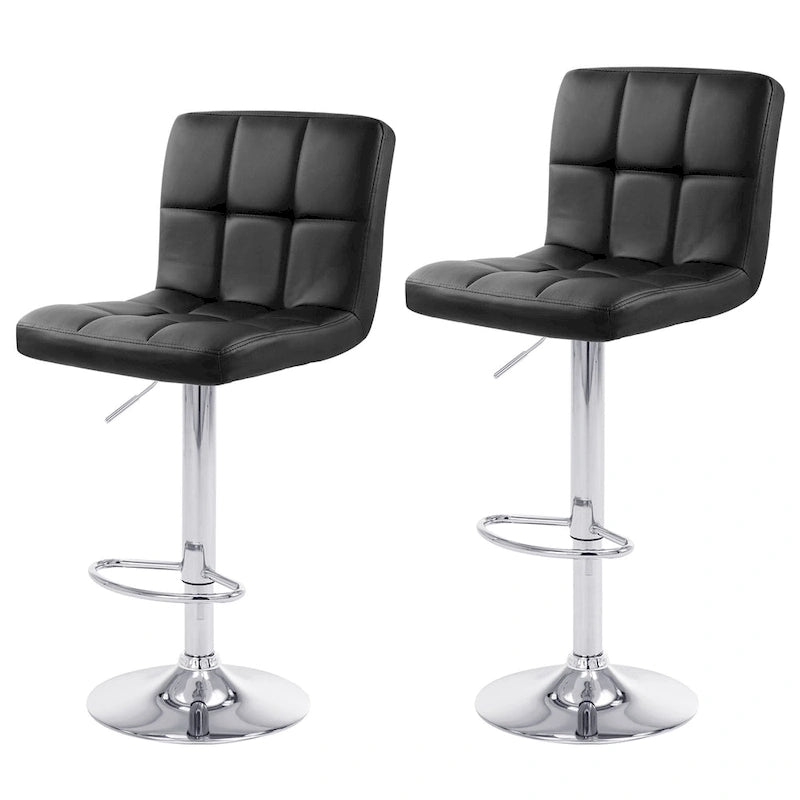 Tabourets de bar réglables en similicuir ou velours, tabourets de hauteur comptoir/bar/pub, lot de 2