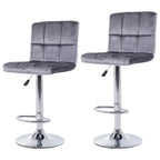 Tabourets de bar réglables en similicuir ou velours, tabourets de hauteur comptoir/bar/pub, lot de 2