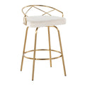 Tabouret de comptoir à hauteur fixe Charlotte Glam 26 (lot de 2)