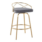 Tabouret de comptoir à hauteur fixe Charlotte Glam 26 (lot de 2)