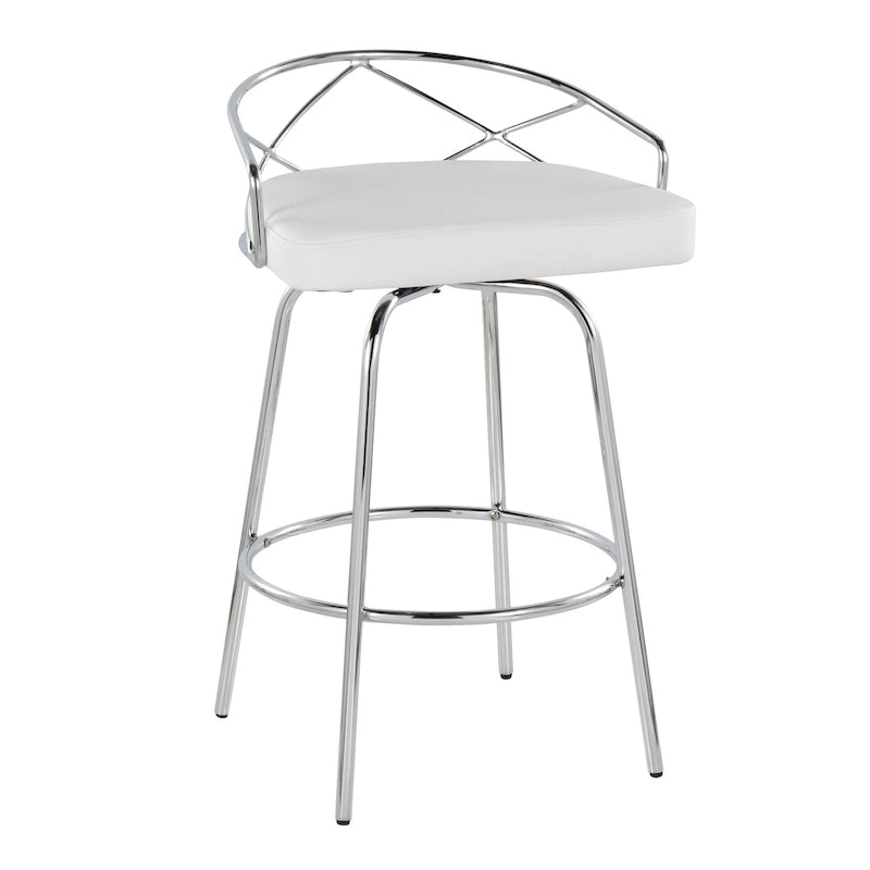 Tabouret de comptoir à hauteur fixe Charlotte Glam 26 (lot de 2)