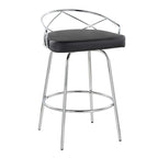 Tabouret de comptoir à hauteur fixe Charlotte Glam 26 (lot de 2)