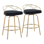 Tabouret de comptoir à hauteur fixe Charlotte Glam 26 (lot de 2)