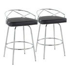 Tabouret de comptoir à hauteur fixe Charlotte Glam 26 (lot de 2)