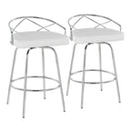 Tabouret de comptoir à hauteur fixe Charlotte Glam 26 (lot de 2)