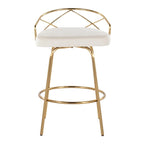 Tabouret de comptoir à hauteur fixe Charlotte Glam 26 (lot de 2)