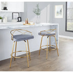 Tabouret de comptoir à hauteur fixe Charlotte Glam 26 (lot de 2)