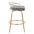 Tabouret de comptoir à hauteur fixe Charlotte Glam 26 (lot de 2)