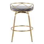 Tabouret de comptoir à hauteur fixe Charlotte Glam 26 (lot de 2)