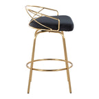 Tabouret de comptoir à hauteur fixe Charlotte Glam 26 (lot de 2)