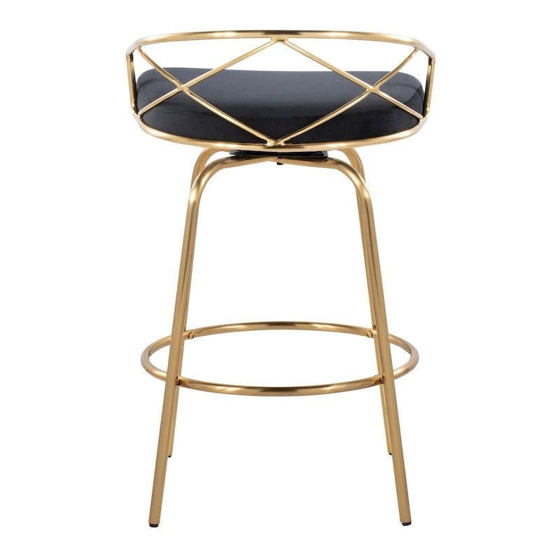 Tabouret de comptoir à hauteur fixe Charlotte Glam 26 (lot de 2)