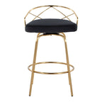 Tabouret de comptoir à hauteur fixe Charlotte Glam 26 (lot de 2)