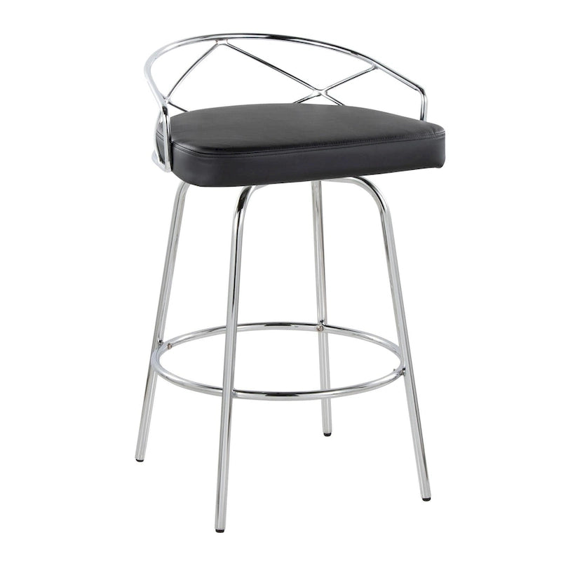 Tabouret de comptoir à hauteur fixe Charlotte Glam 26 (lot de 2)