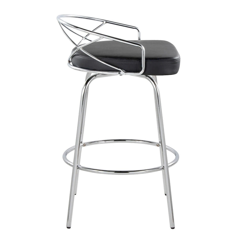 Tabouret de comptoir à hauteur fixe Charlotte Glam 26 (lot de 2)