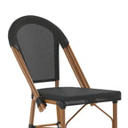 Lot de 2 chaises de bistrot empilables avec structure en métal et assise en PE