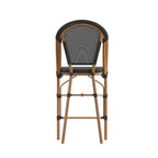 Lot de 2 chaises de bistrot empilables avec structure en métal et assise en PE