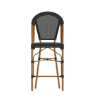 Lot de 2 chaises de bistrot empilables avec structure en métal et assise en PE