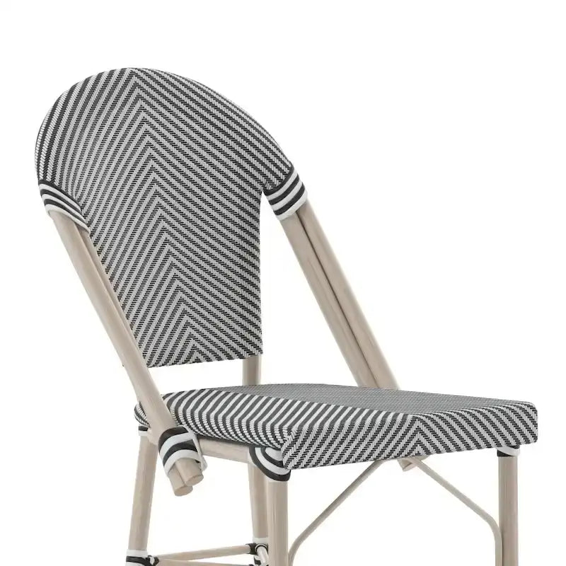 Lot de 2 chaises de bistrot empilables avec structure en métal et assise en PE