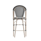 Lot de 2 chaises de bistrot empilables avec structure en métal et assise en PE