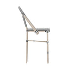 Lot de 2 chaises de bistrot empilables avec structure en métal et assise en PE