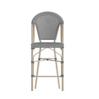 Lot de 2 chaises de bistrot empilables avec structure en métal et assise en PE