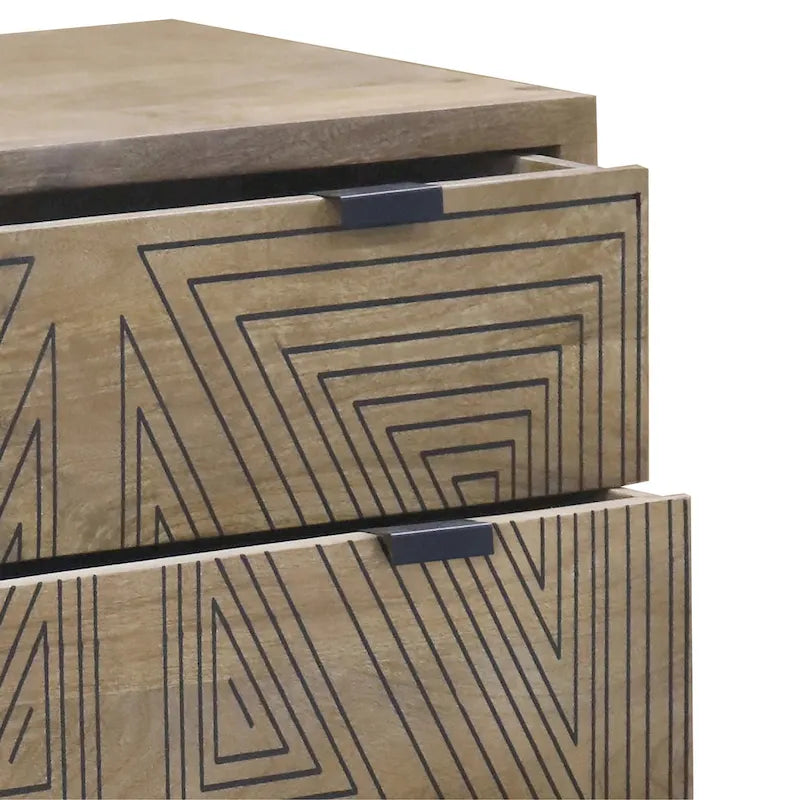 Mini-commode à 4 tiroirs Bidi Mid-Century Modern par
