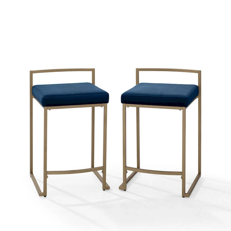 Ensemble de 2 tabourets de bar hauteur comptoir Crosley Harlowe