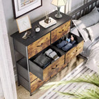 Commode verticale moderne à 8 tiroirs en tissu, tour de rangement pour chambre à coucher