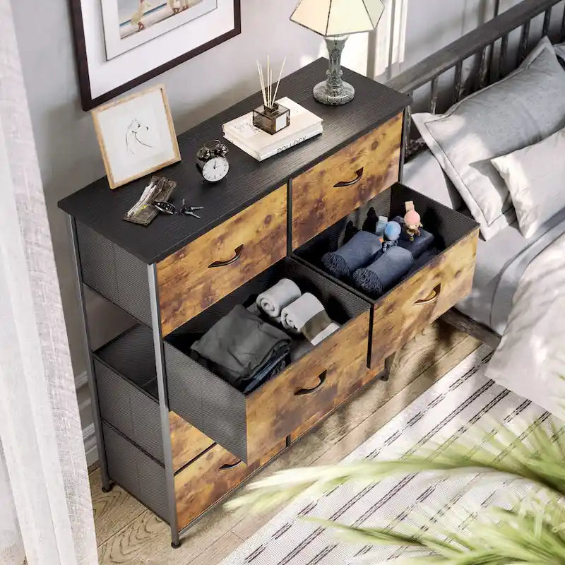 Commode verticale moderne à 8 tiroirs en tissu, tour de rangement pour chambre à coucher
