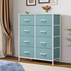 Commode verticale moderne à 8 tiroirs en tissu, tour de rangement pour chambre à coucher