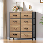 Commode verticale moderne à 8 tiroirs en tissu, tour de rangement pour chambre à coucher