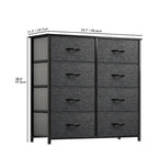 Commode verticale moderne à 8 tiroirs en tissu, tour de rangement pour chambre à coucher