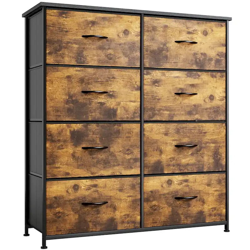 Commode verticale moderne à 8 tiroirs en tissu, tour de rangement pour chambre à coucher
