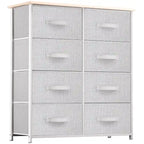 Commode verticale moderne à 8 tiroirs en tissu, tour de rangement pour chambre à coucher