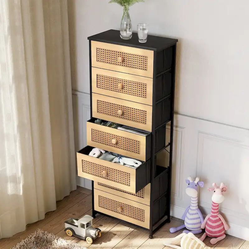 Commode de rangement à 7 tiroirs pour chambre à coucher