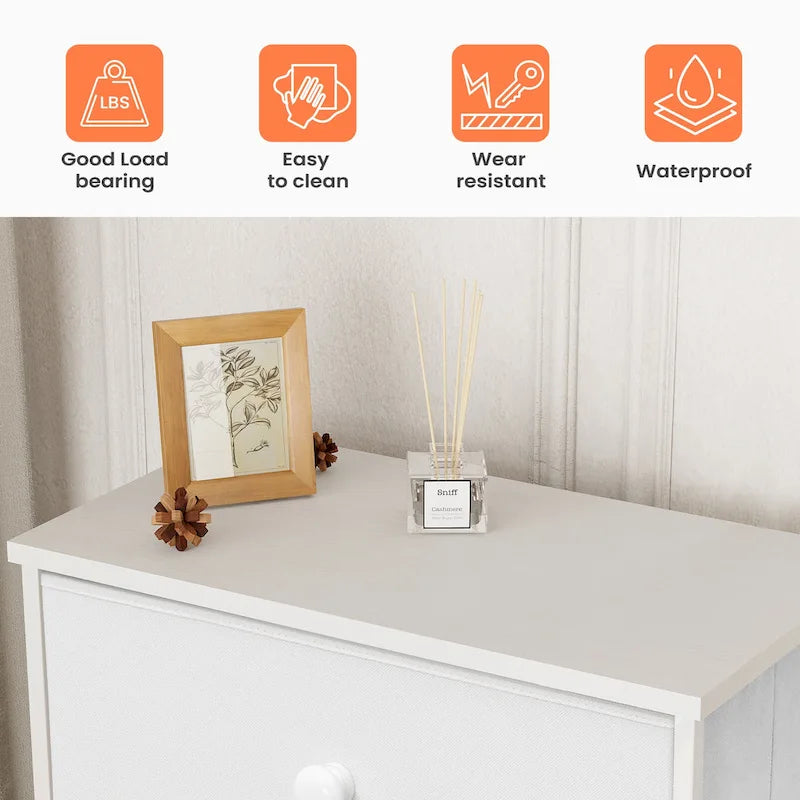 Commode de rangement à 7 tiroirs pour chambre à coucher