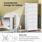 Commode de rangement à 7 tiroirs pour chambre à coucher