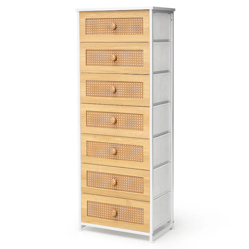Commode de rangement à 7 tiroirs pour chambre à coucher