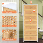 Commode de rangement à 7 tiroirs pour chambre à coucher