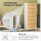 Commode de rangement à 7 tiroirs pour chambre à coucher