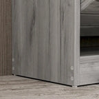 6-12 Pair Shoe Storage Cabinet Two Drawer Space Saving Grey/Oak