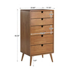 Commode 5 tiroirs Clark en chêne finition chêne par Modern